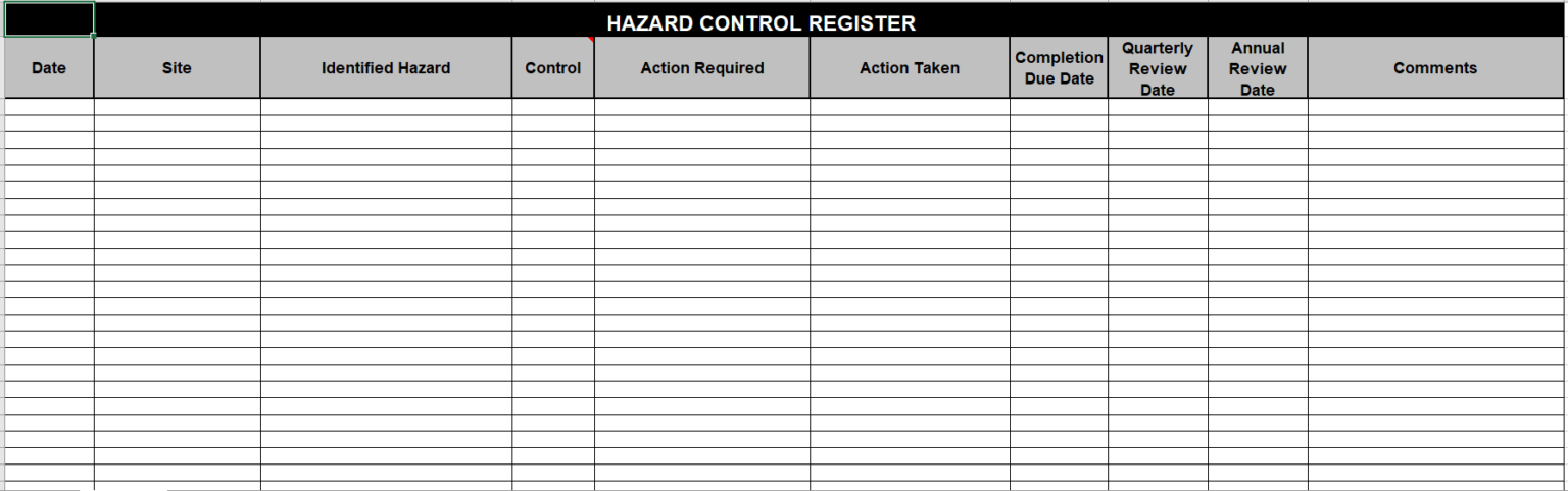 Hazard Control Register – GRCReady