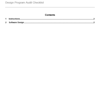 Audit Checklist for Design Program – GRCReady