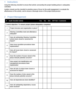 Audit Checklist for ICT Project Build Phase – GRCReady